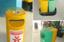 分類(lèi)玻璃鋼垃圾桶，大受深圳沙井實(shí)驗(yàn)學(xué)校用戶歡迎