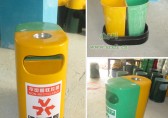 分類玻璃鋼垃圾桶，大受深圳沙井實(shí)驗(yàn)學(xué)校用戶歡迎