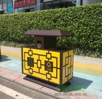 戶外環(huán)衛(wèi)古典鋼制分類(lèi)垃圾桶