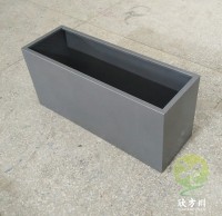 戶外灰色烤漆長(zhǎng)方形不銹鋼花箱