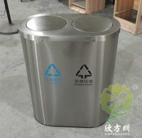 室內(nèi)商用搖擺蓋不銹鋼分類(lèi)垃圾桶果皮箱