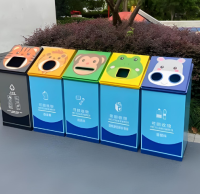 公園卡通金屬分類垃圾桶，打造寓教于樂的環(huán)保新場景